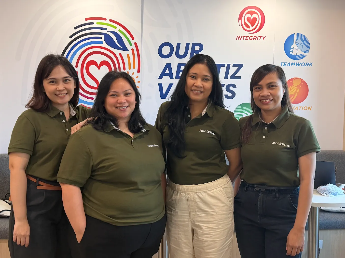 The NOOK_BITS team The team behind Aboitiz Foods’ Digital Solutions. (From left to Right). Althea Villarmino, IT Governance Specialist, Rheann Cruz, Network and Communications Manager, Rhea Embalzado, IT Governance and Compliance Manager, Jomarie Alcaraz, Corporate Systems Support Specialist.